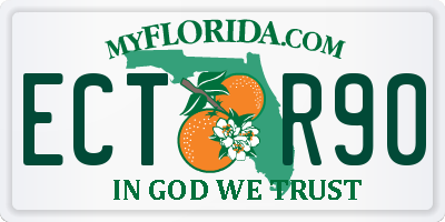 FL license plate ECTR90