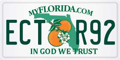 FL license plate ECTR92