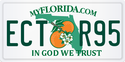 FL license plate ECTR95