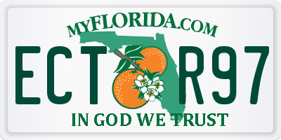 FL license plate ECTR97