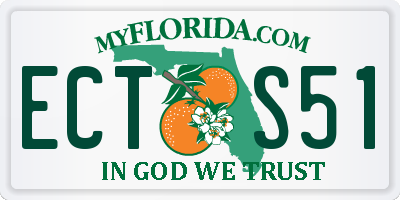 FL license plate ECTS51