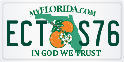 FL license plate ECTS76