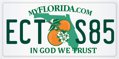 FL license plate ECTS85
