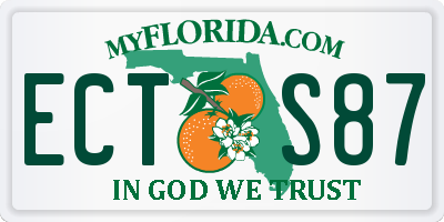 FL license plate ECTS87