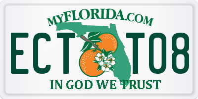 FL license plate ECTT08