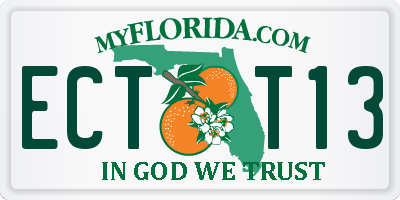 FL license plate ECTT13