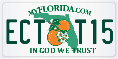 FL license plate ECTT15