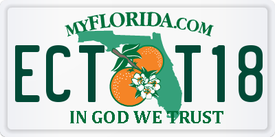 FL license plate ECTT18
