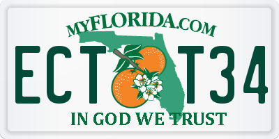 FL license plate ECTT34