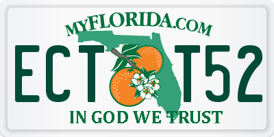 FL license plate ECTT52