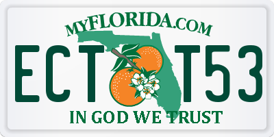 FL license plate ECTT53