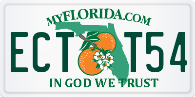 FL license plate ECTT54