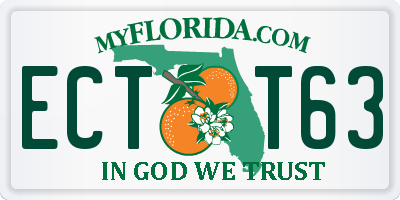 FL license plate ECTT63