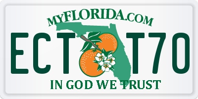 FL license plate ECTT70