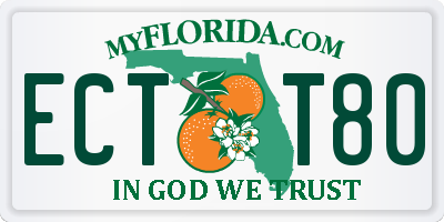 FL license plate ECTT80