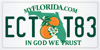 FL license plate ECTT83