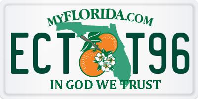FL license plate ECTT96