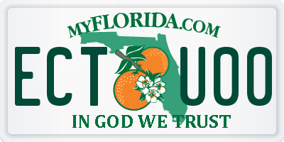 FL license plate ECTU00