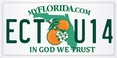 FL license plate ECTU14