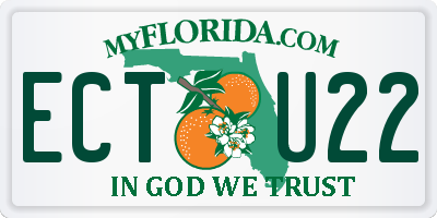 FL license plate ECTU22