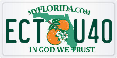FL license plate ECTU40