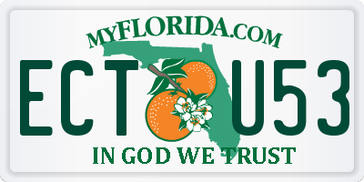 FL license plate ECTU53