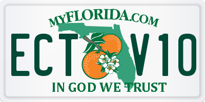 FL license plate ECTV10