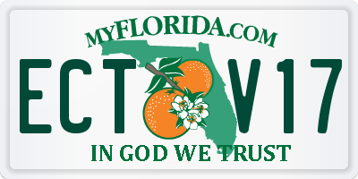 FL license plate ECTV17