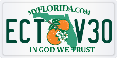 FL license plate ECTV30
