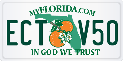 FL license plate ECTV50