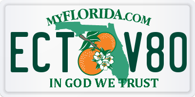 FL license plate ECTV80