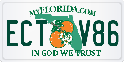 FL license plate ECTV86