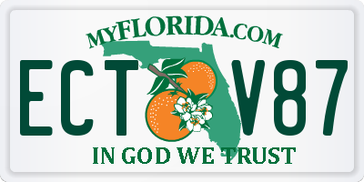 FL license plate ECTV87