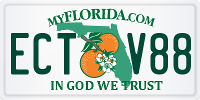 FL license plate ECTV88