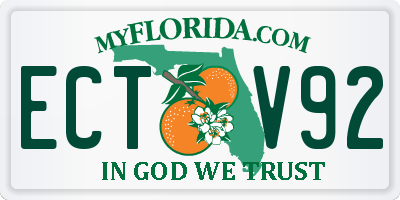 FL license plate ECTV92