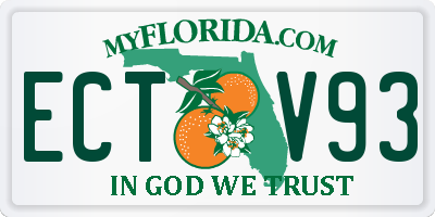 FL license plate ECTV93
