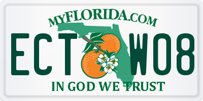 FL license plate ECTW08