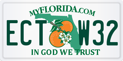 FL license plate ECTW32