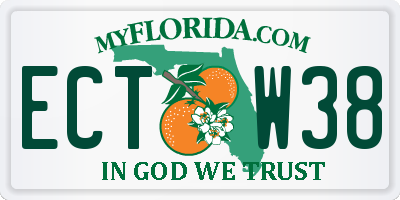 FL license plate ECTW38