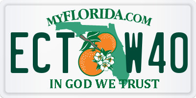FL license plate ECTW40