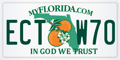 FL license plate ECTW70