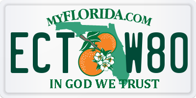FL license plate ECTW80