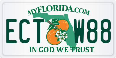 FL license plate ECTW88