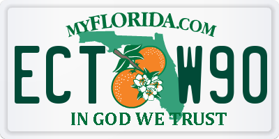 FL license plate ECTW90