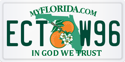 FL license plate ECTW96