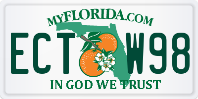 FL license plate ECTW98