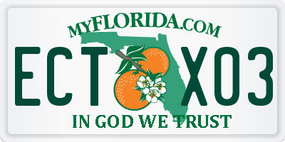 FL license plate ECTX03
