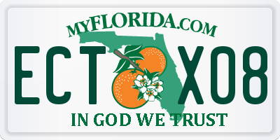 FL license plate ECTX08