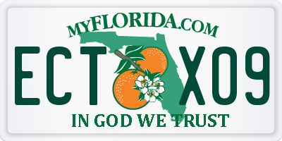 FL license plate ECTX09