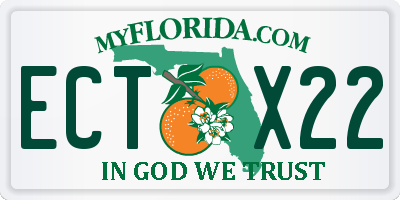 FL license plate ECTX22